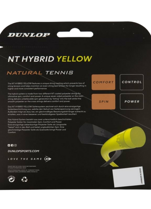 DUNLOP Tennis-Saite Revolution NT Hybrid Yellow Set