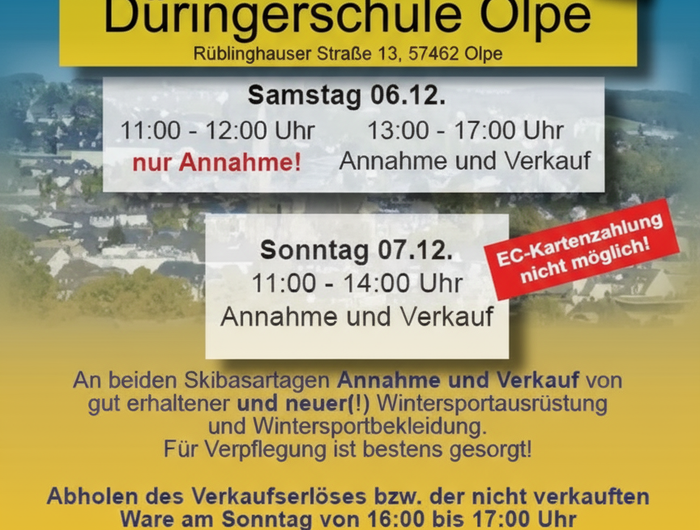 Olper Skibasar Banner im Querformat