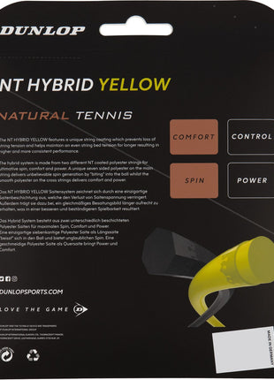 DUNLOP Tennis-Saite Revolution NT Hybrid Yellow Set